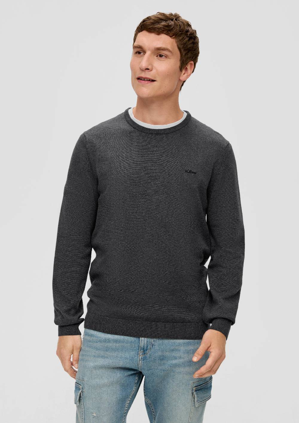 S.Oliver Strickpullover Mit Logo-Stickerei