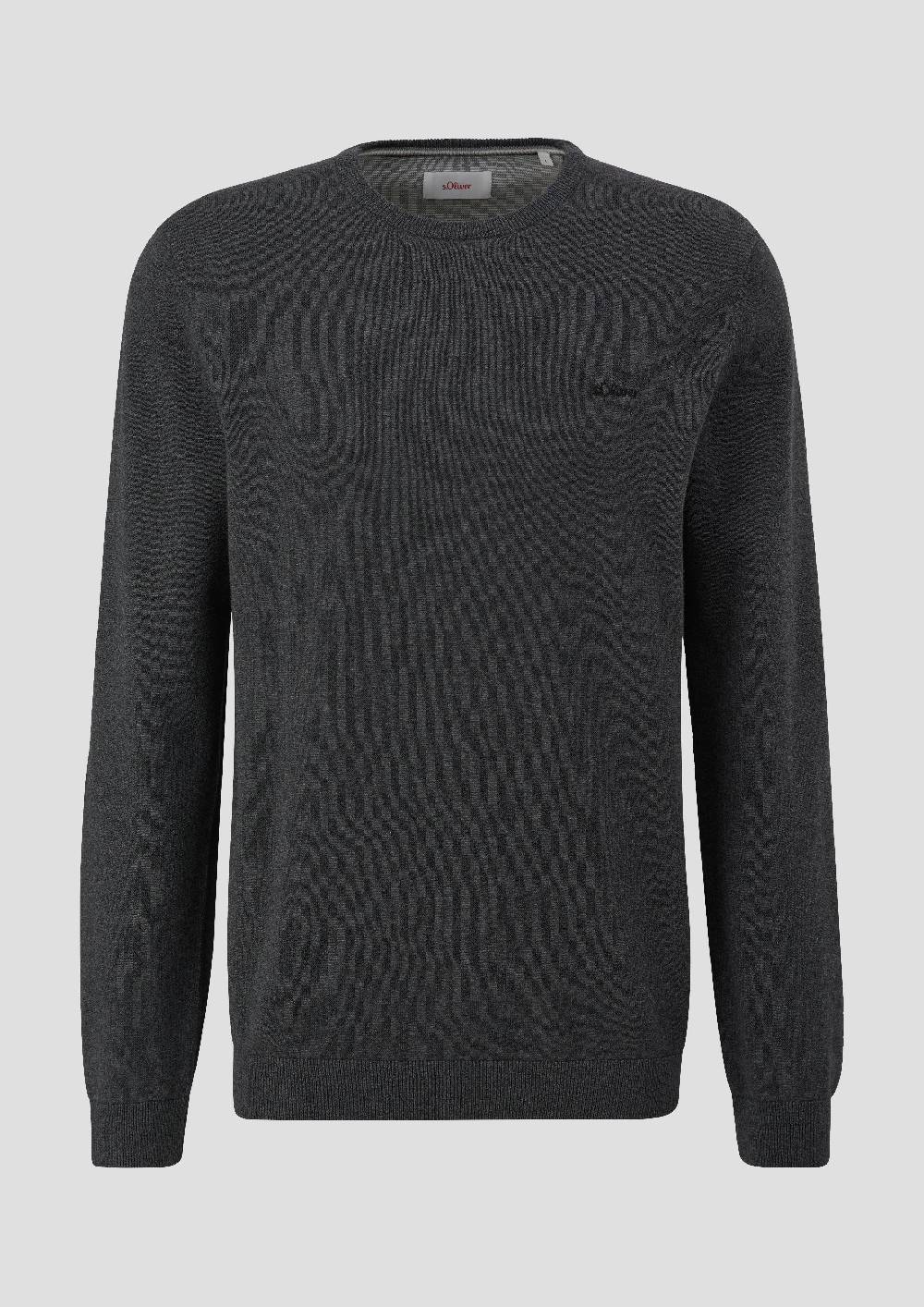 S.Oliver Strickpullover Mit Logo-Stickerei