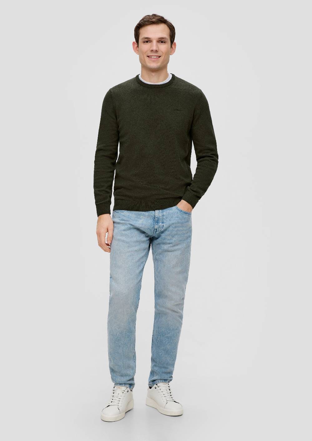 S.Oliver Strickpullover Mit Logo-Stickerei