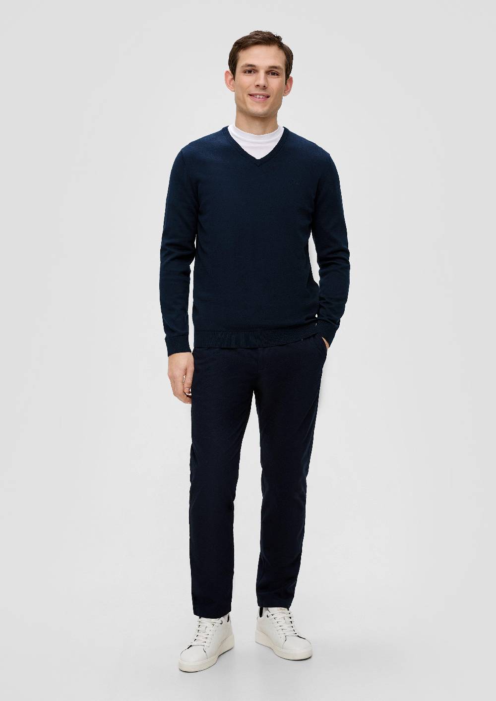 S.Oliver Strickpullover Mit Logo-Stickerei