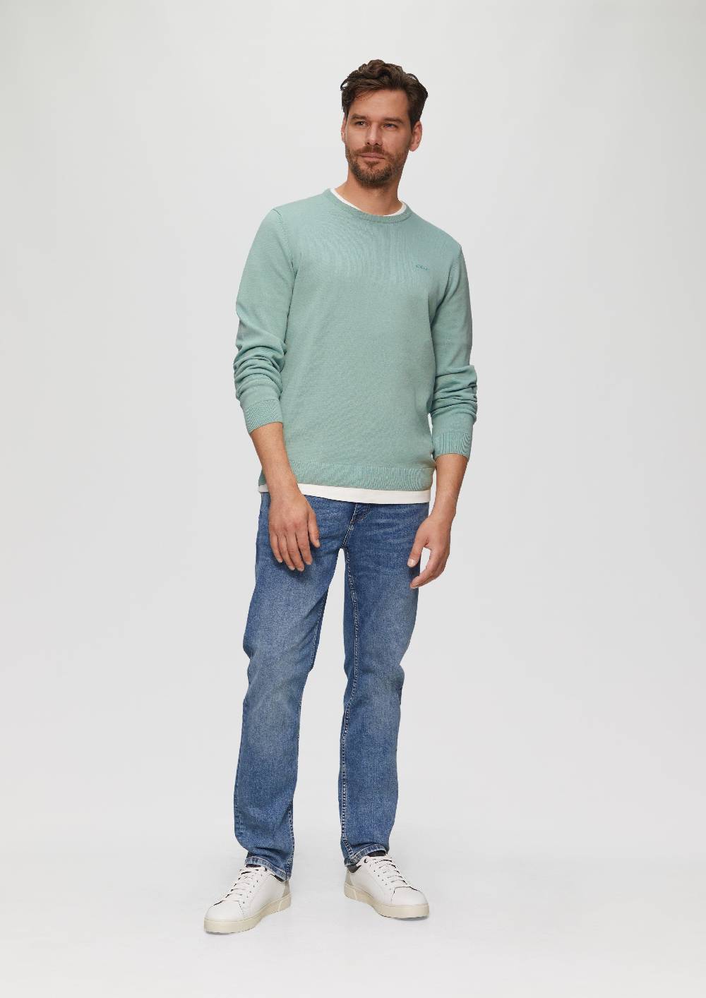 S.Oliver Strickpullover Mit Logo-Stickerei