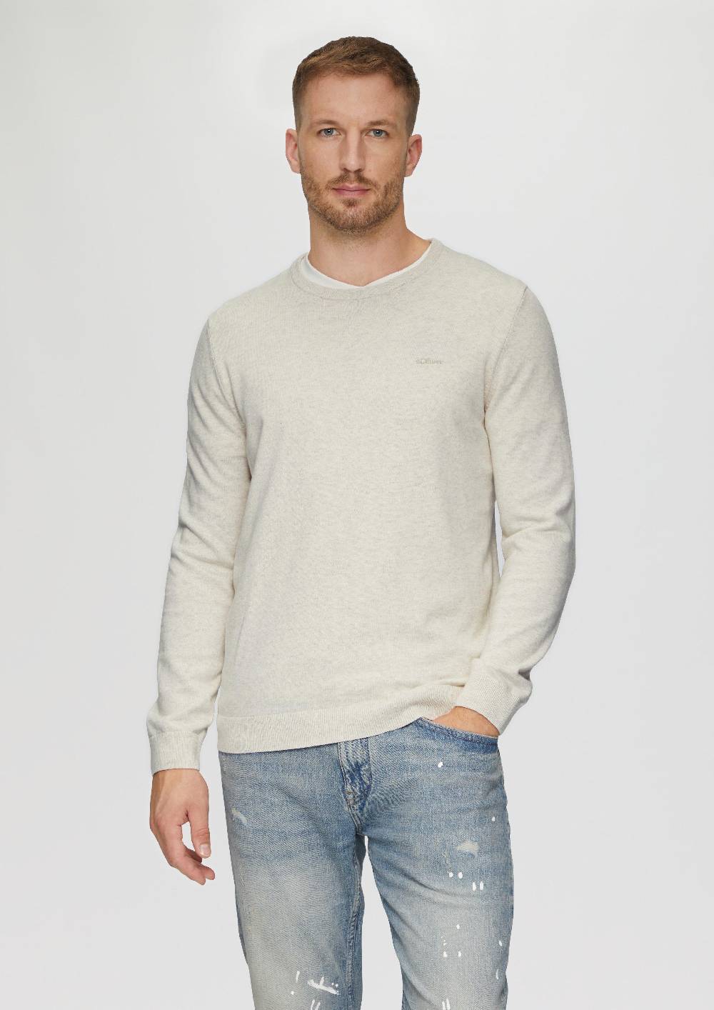 S.Oliver Strickpullover Mit Logo-Stickerei
