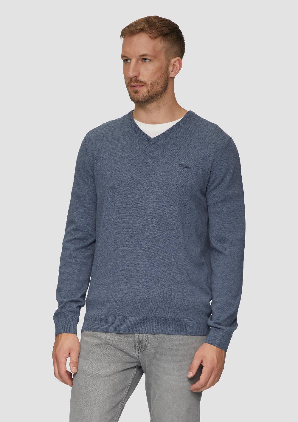 S.Oliver Strickpullover Mit Logo-Stickerei