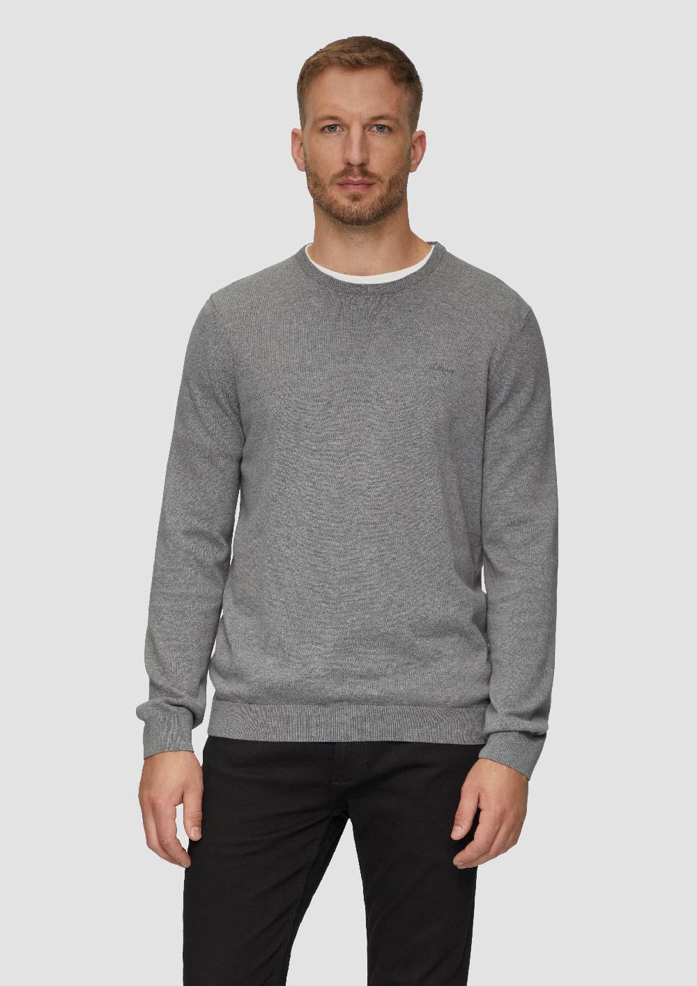 S.Oliver Strickpullover Mit Logo-Stickerei