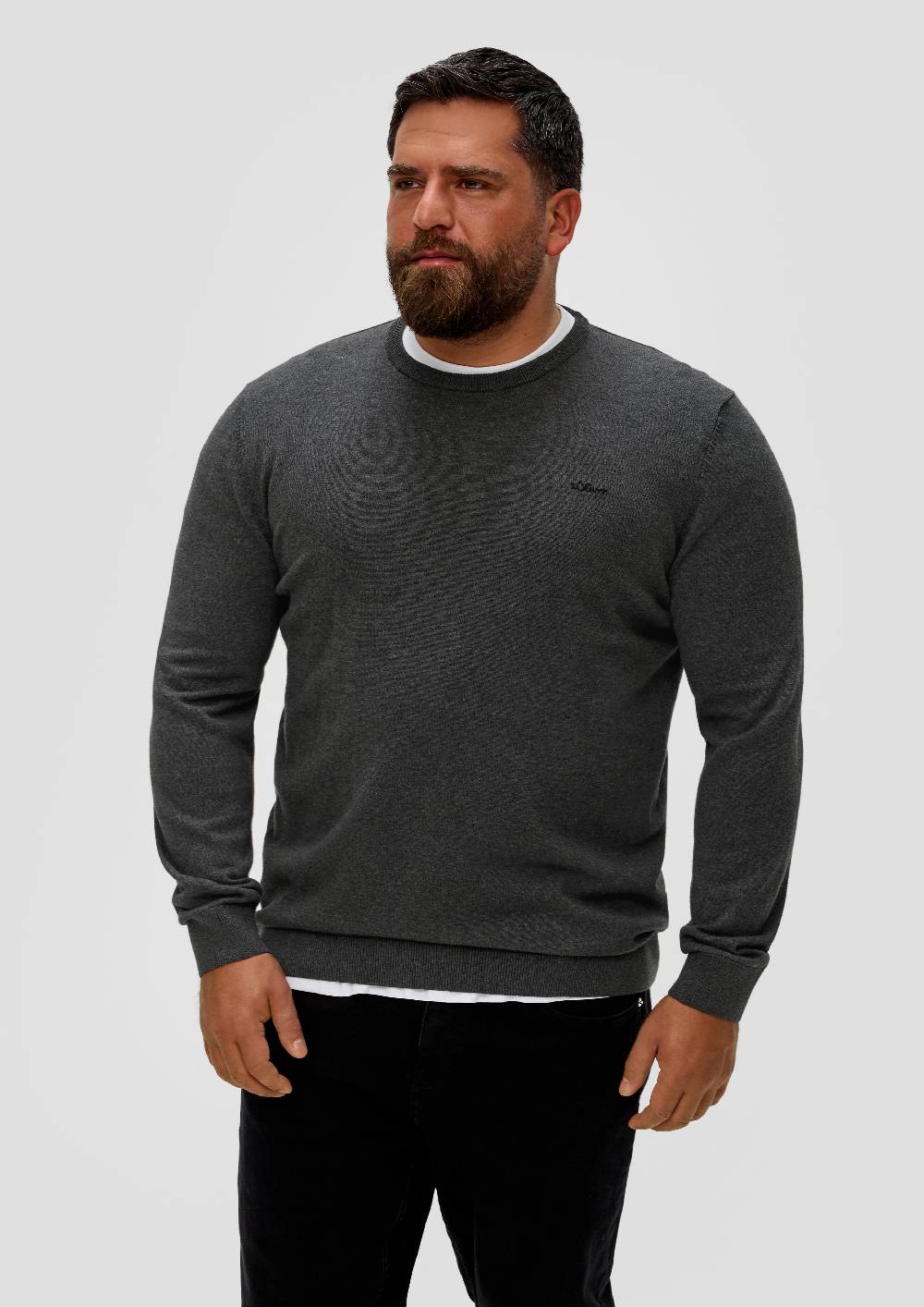 S.Oliver Strickpullover Mit Logo-Stickerei