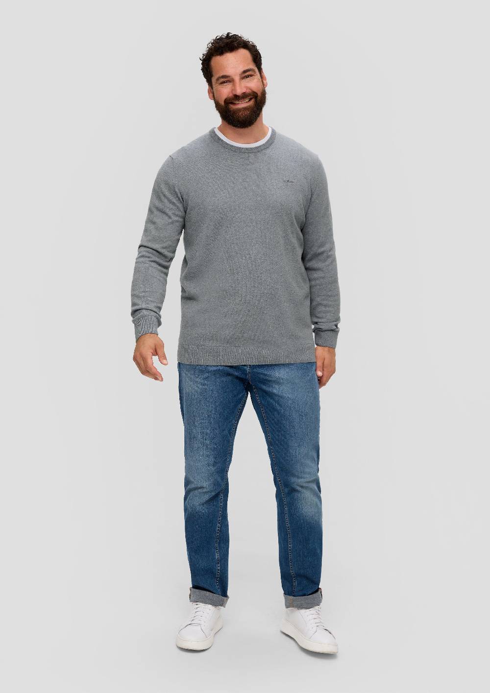 S.Oliver Strickpullover Mit Logo-Stickerei