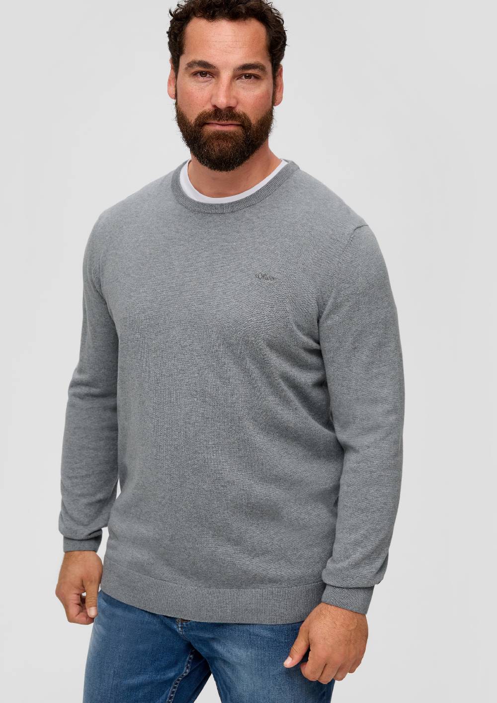 S.Oliver Strickpullover Mit Logo-Stickerei