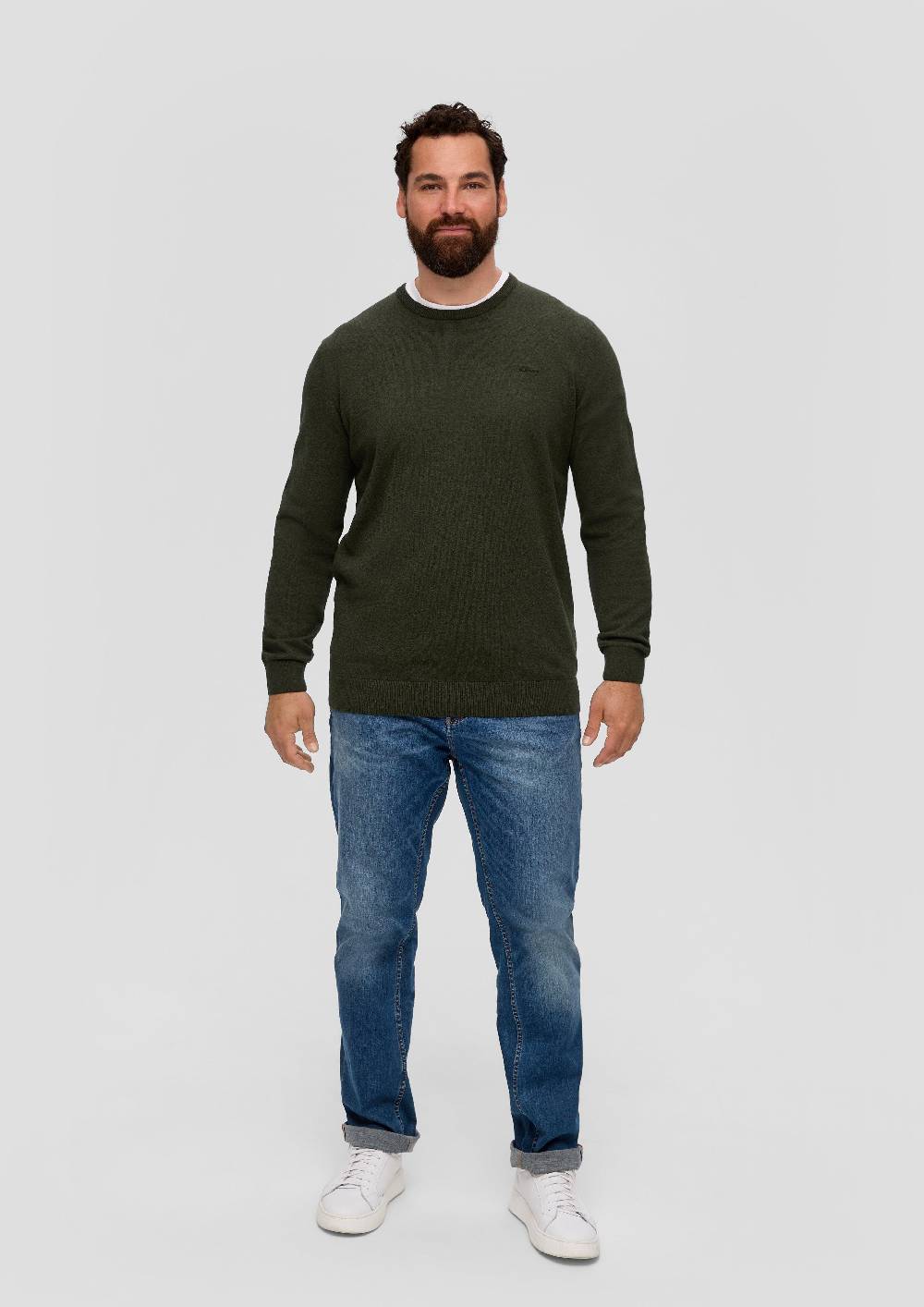 S.Oliver Strickpullover Mit Logo-Stickerei