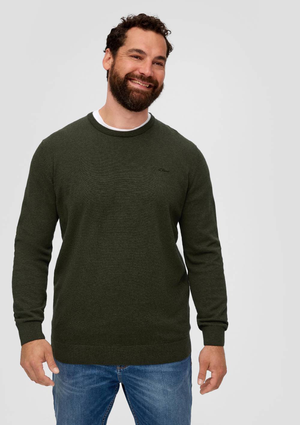 S.Oliver Strickpullover Mit Logo-Stickerei