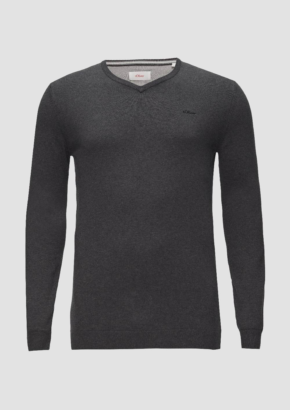 S.Oliver Strickpullover Mit Logo-Stickerei