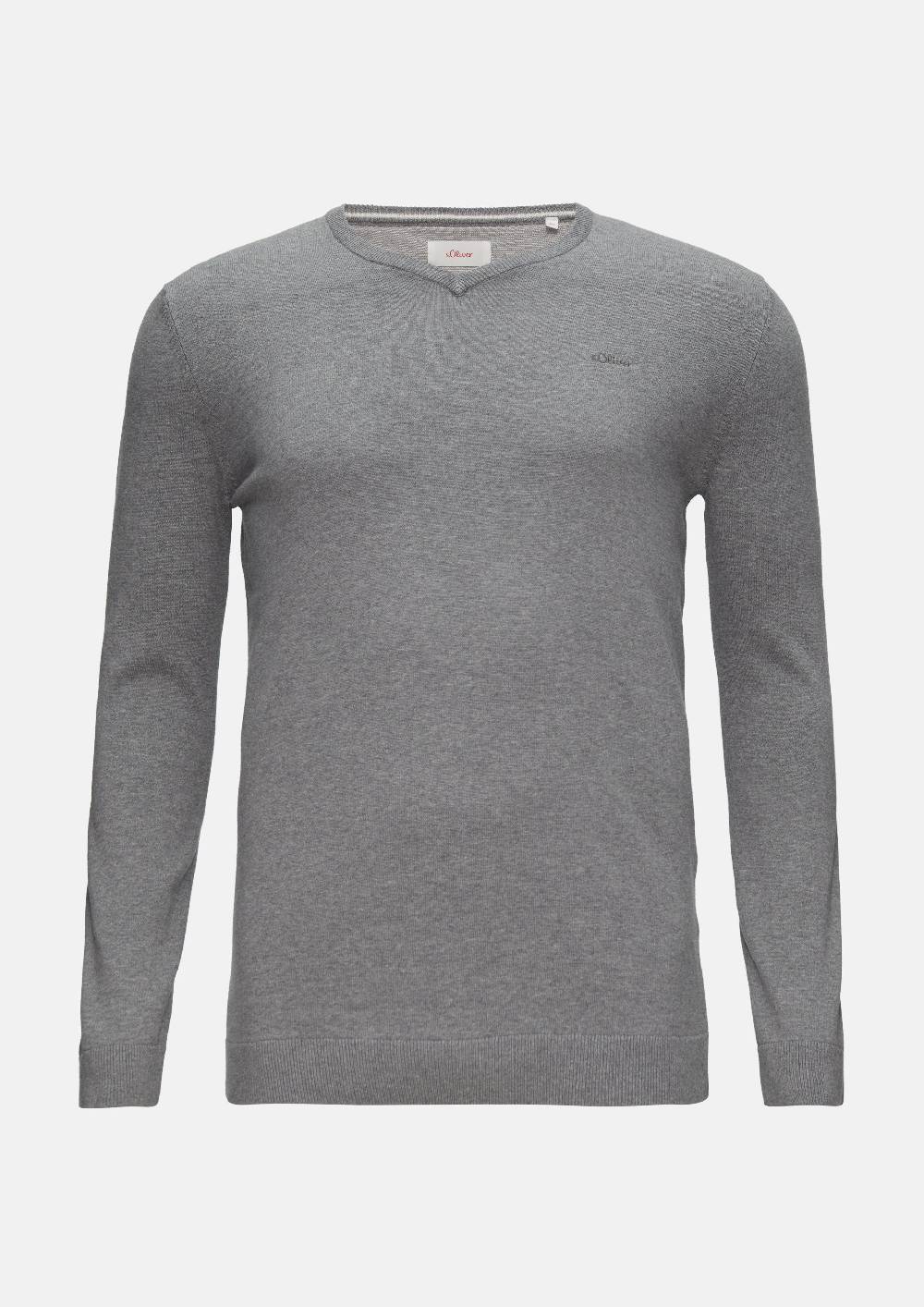 S.Oliver Strickpullover Mit Logo-Stickerei