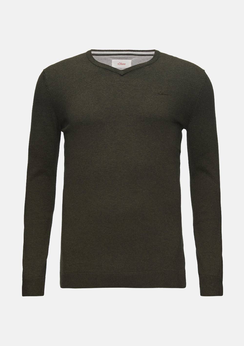 S.Oliver Strickpullover Mit Logo-Stickerei