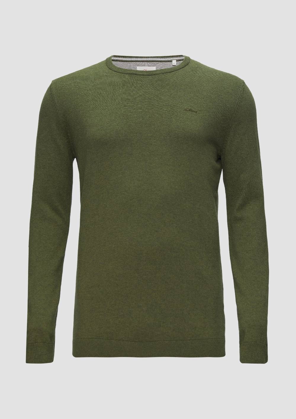 S.Oliver Strickpullover Mit Logo-Stickerei