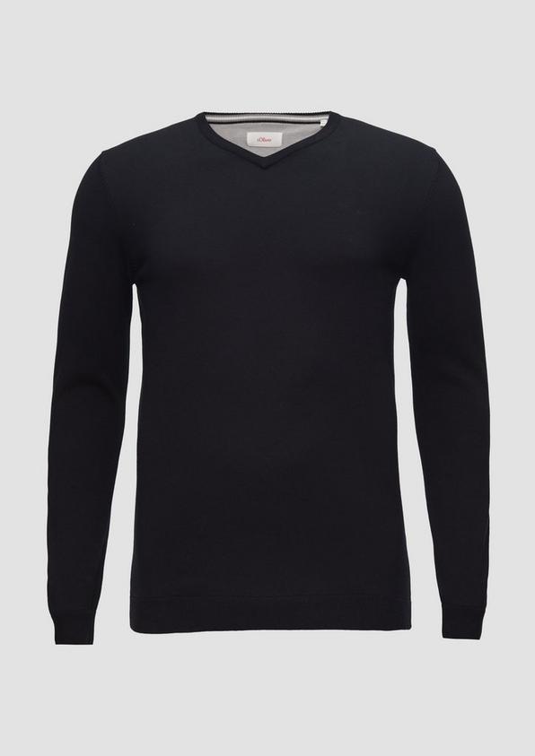 s.Oliver Strickpullover mit Logo-Stickerei