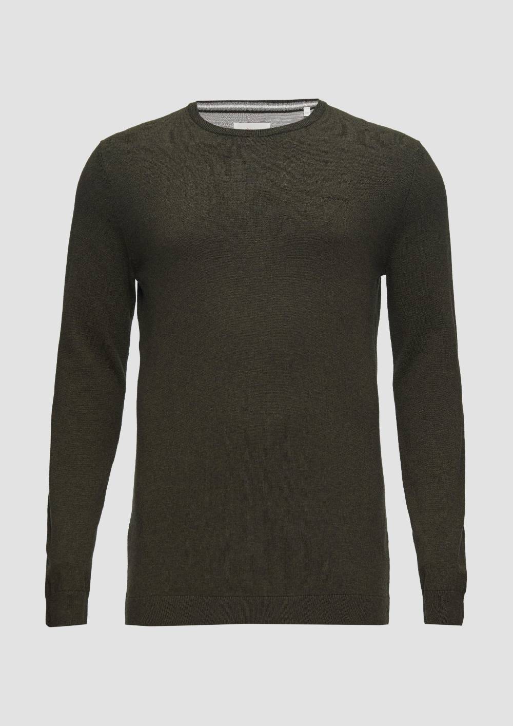 S.Oliver Strickpullover Mit Logo-Stickerei