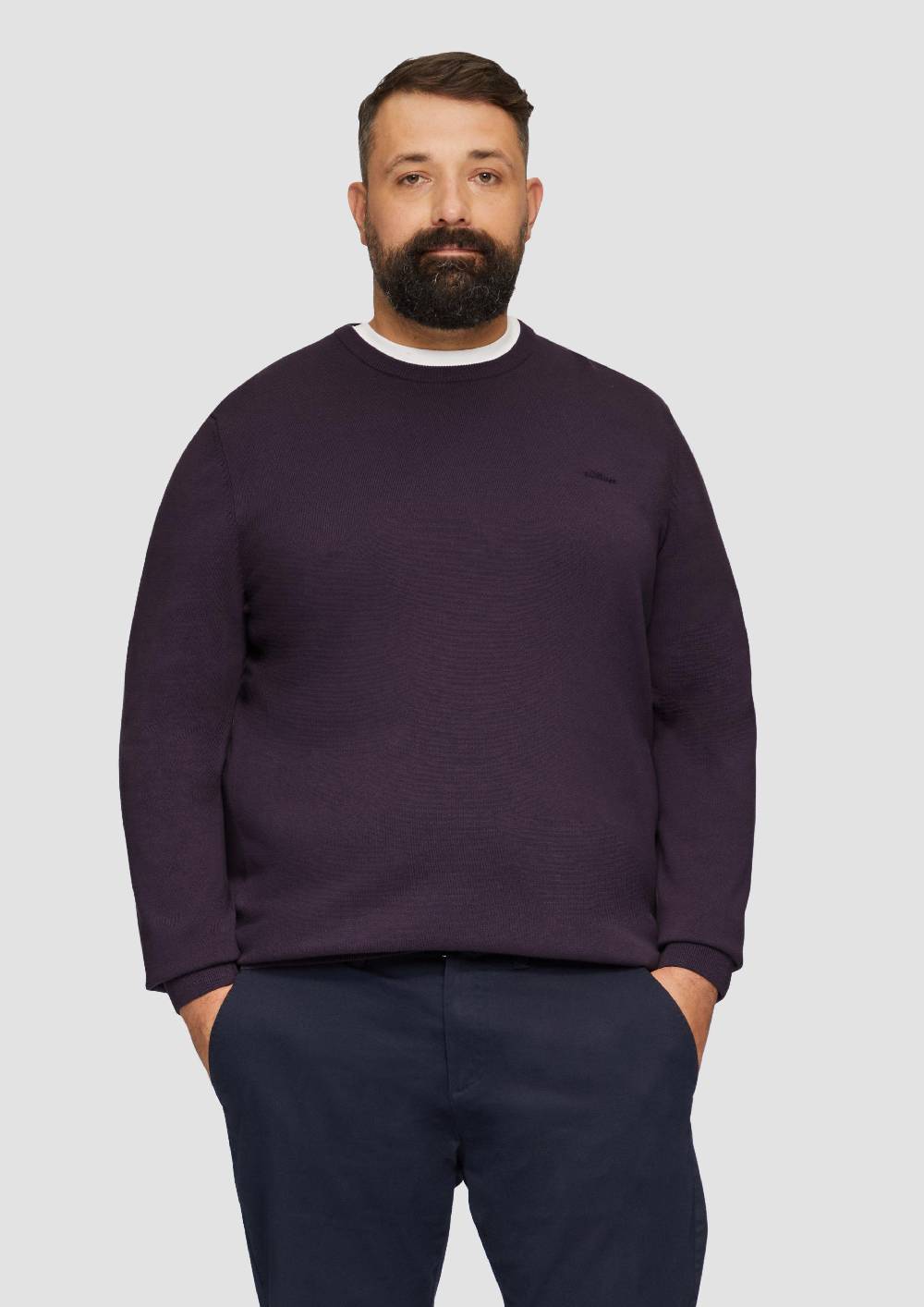 S.Oliver Strickpullover Mit Logo-Stickerei