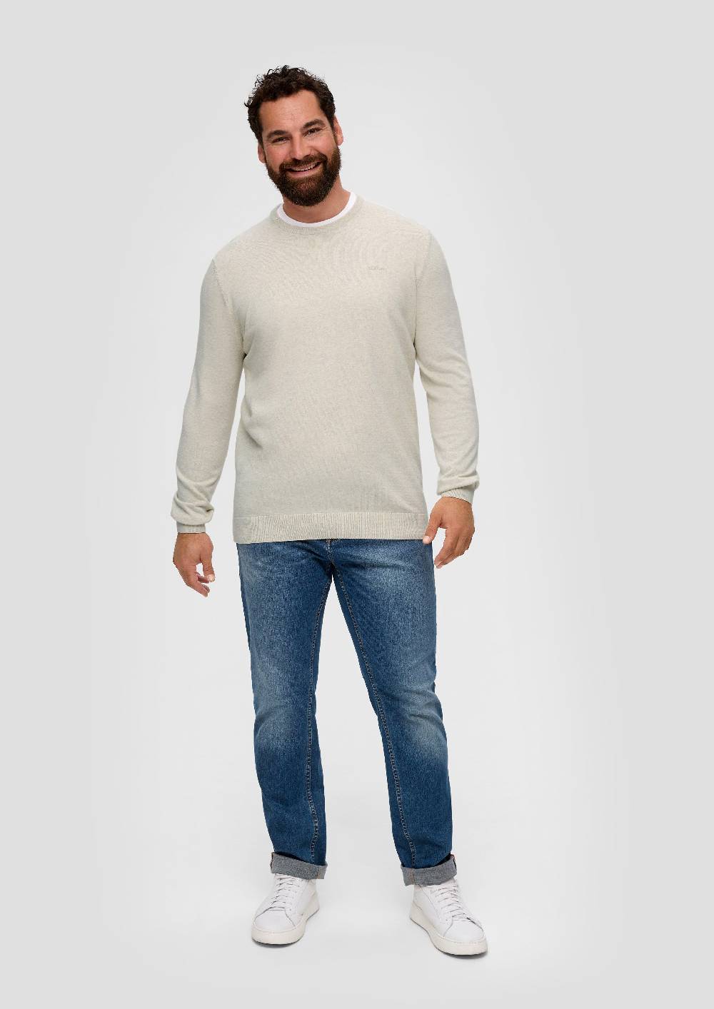 S.Oliver Strickpullover Mit Logo-Stickerei