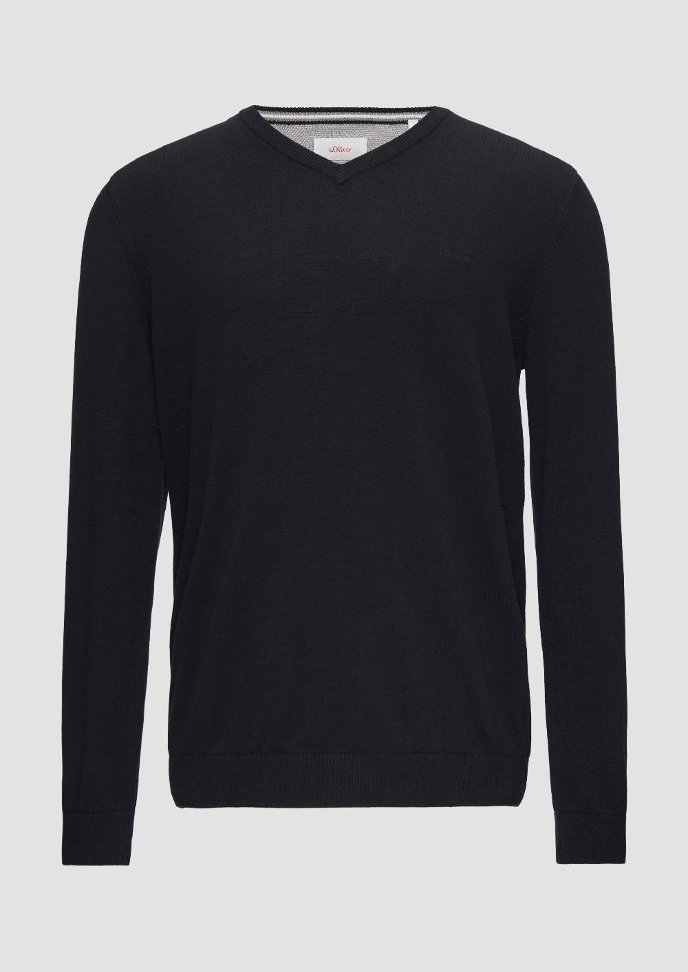 S.Oliver Strickpullover Mit Logo-Stickerei