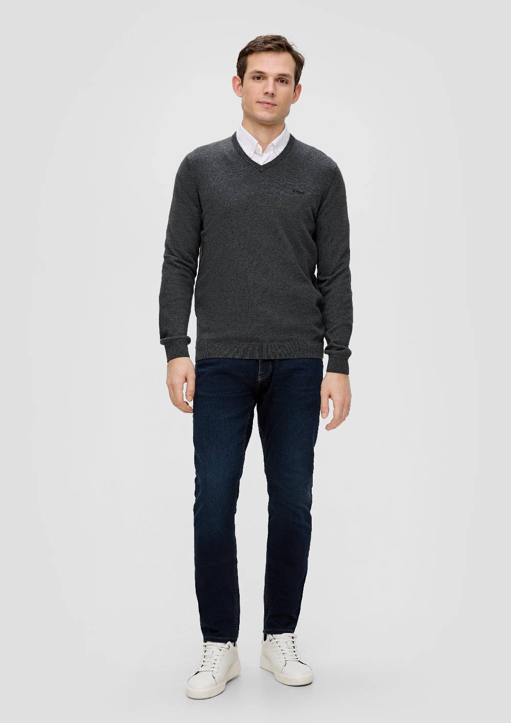 S.Oliver Strickpullover Mit Logo-Stickerei