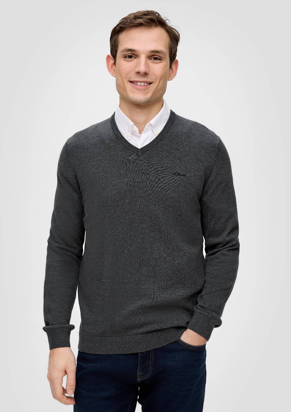 S.Oliver Strickpullover Mit Logo-Stickerei