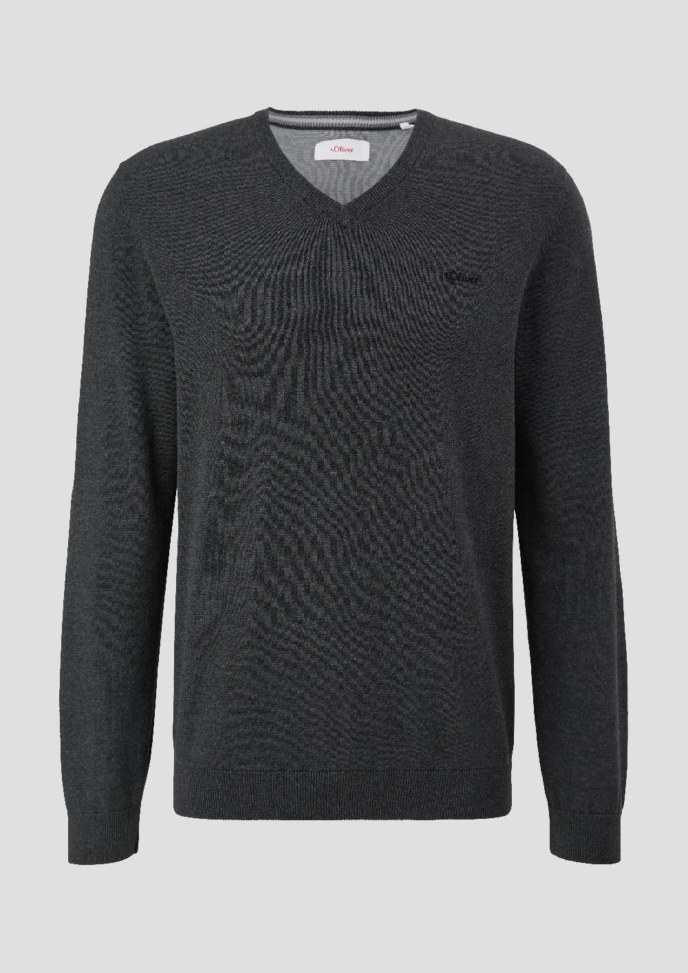 S.Oliver Strickpullover Mit Logo-Stickerei