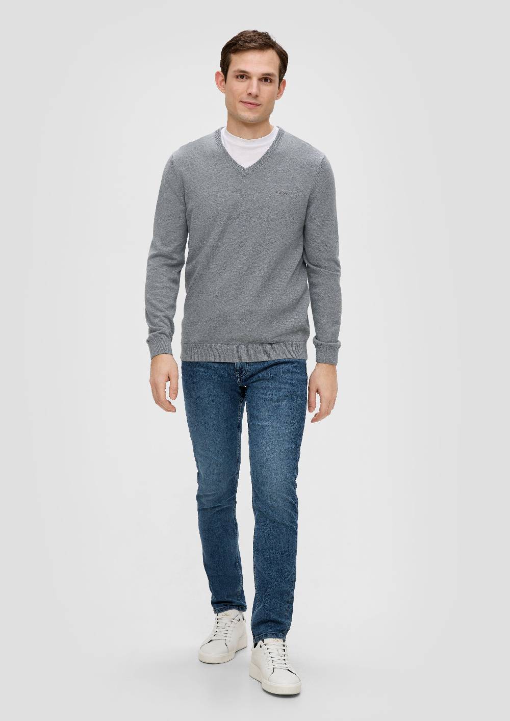 S.Oliver Strickpullover Mit Logo-Stickerei