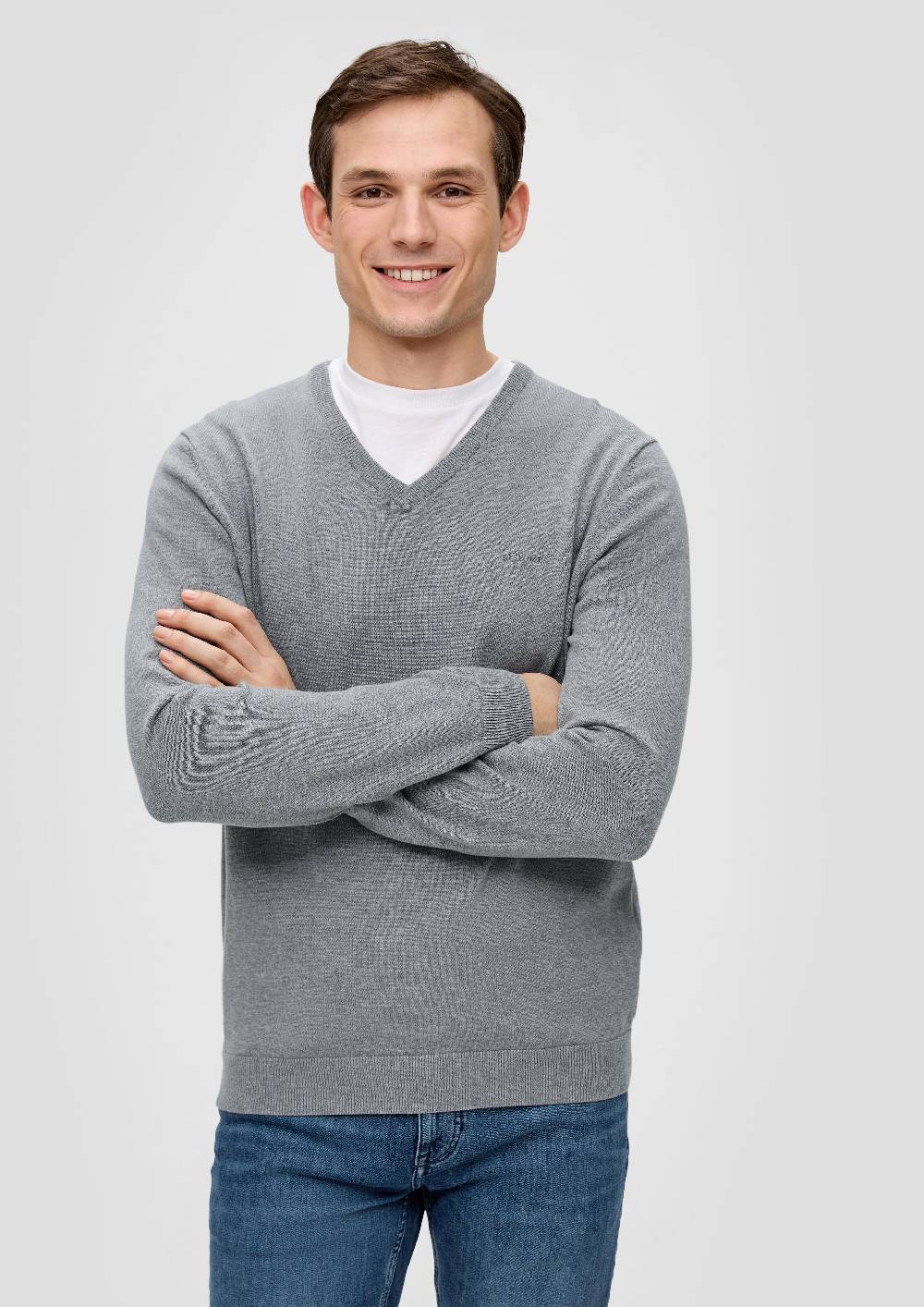 S.Oliver Strickpullover Mit Logo-Stickerei