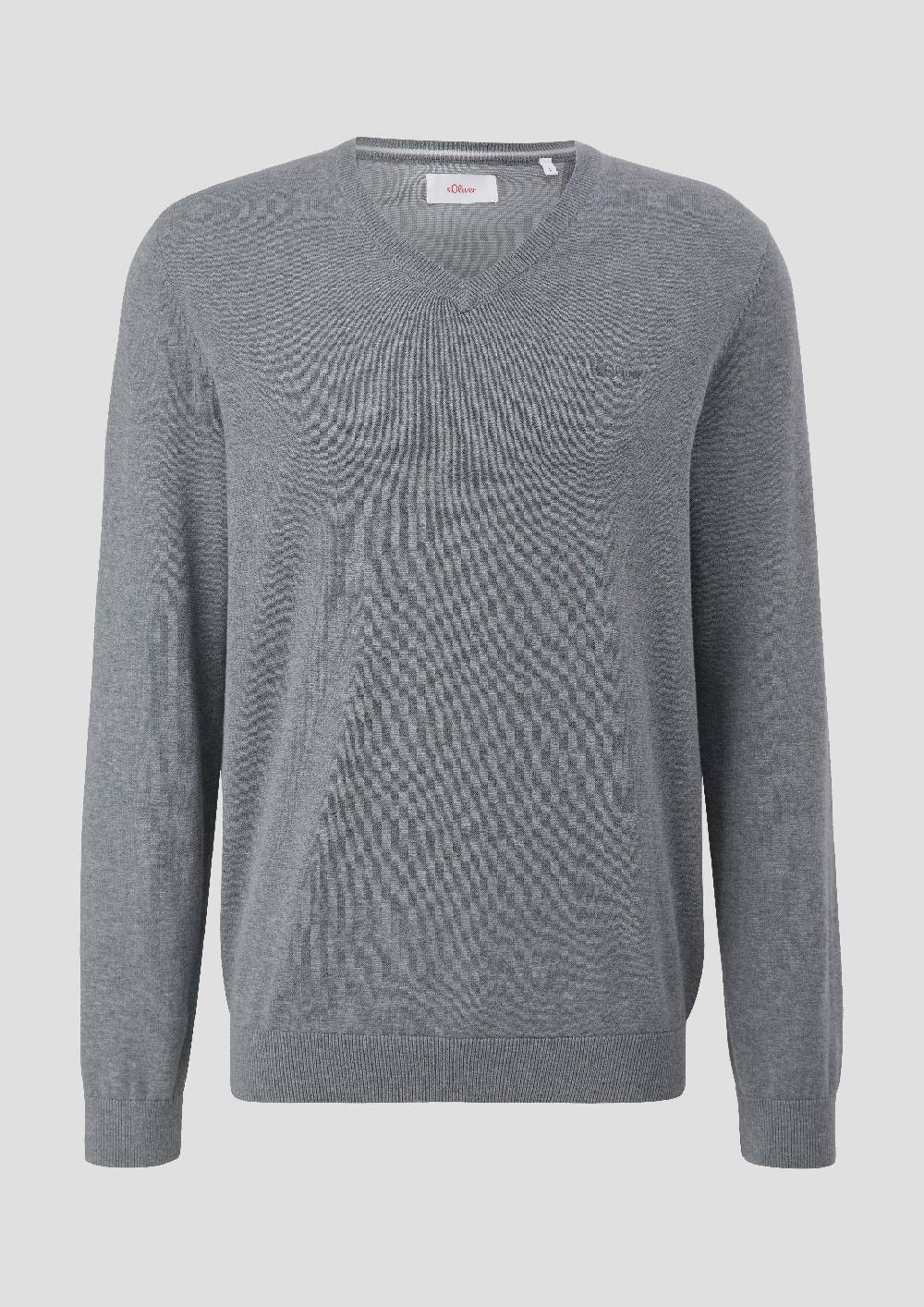 S.Oliver Strickpullover Mit Logo-Stickerei