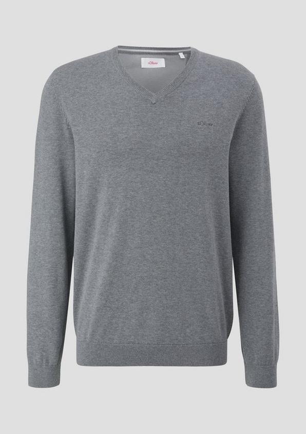 s.Oliver Strickpullover mit Logo-Stickerei
