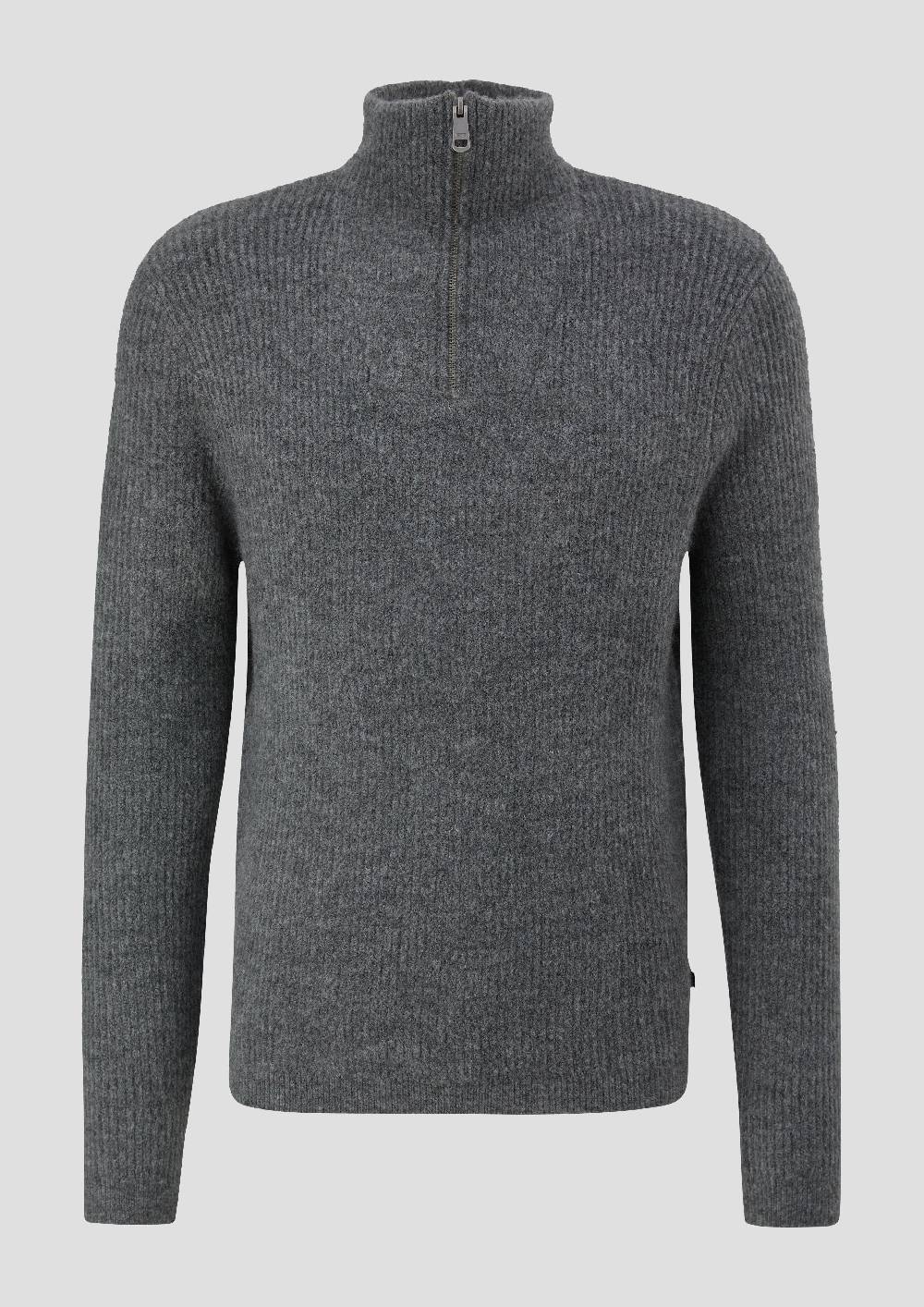 S.Oliver Strickpullover Mit Reißverschluss