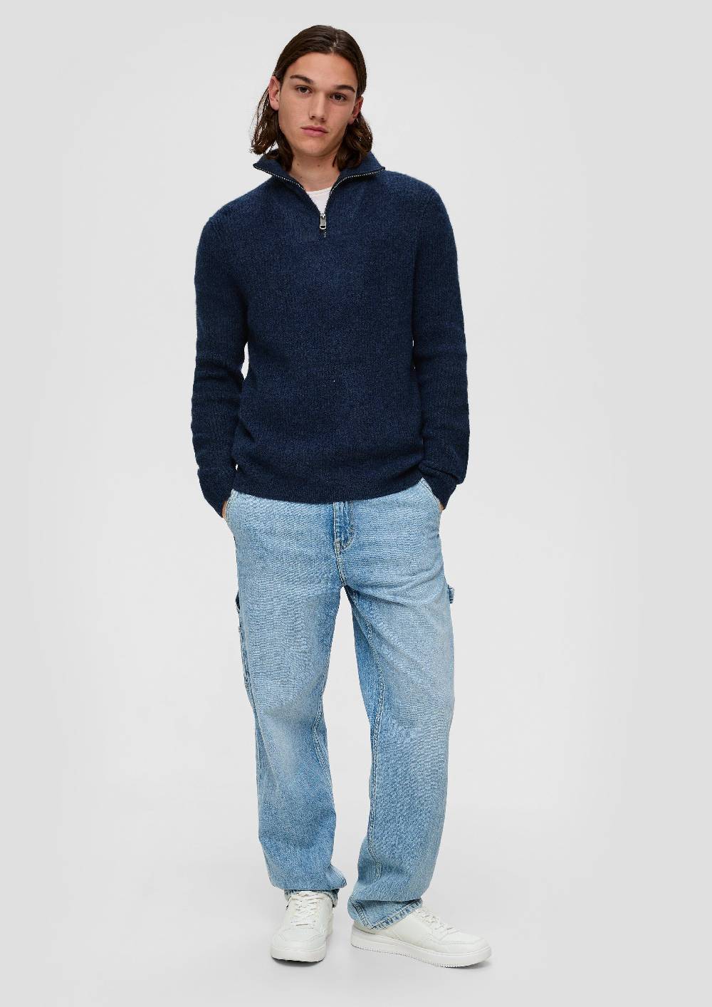 S.Oliver Strickpullover Mit Reißverschluss