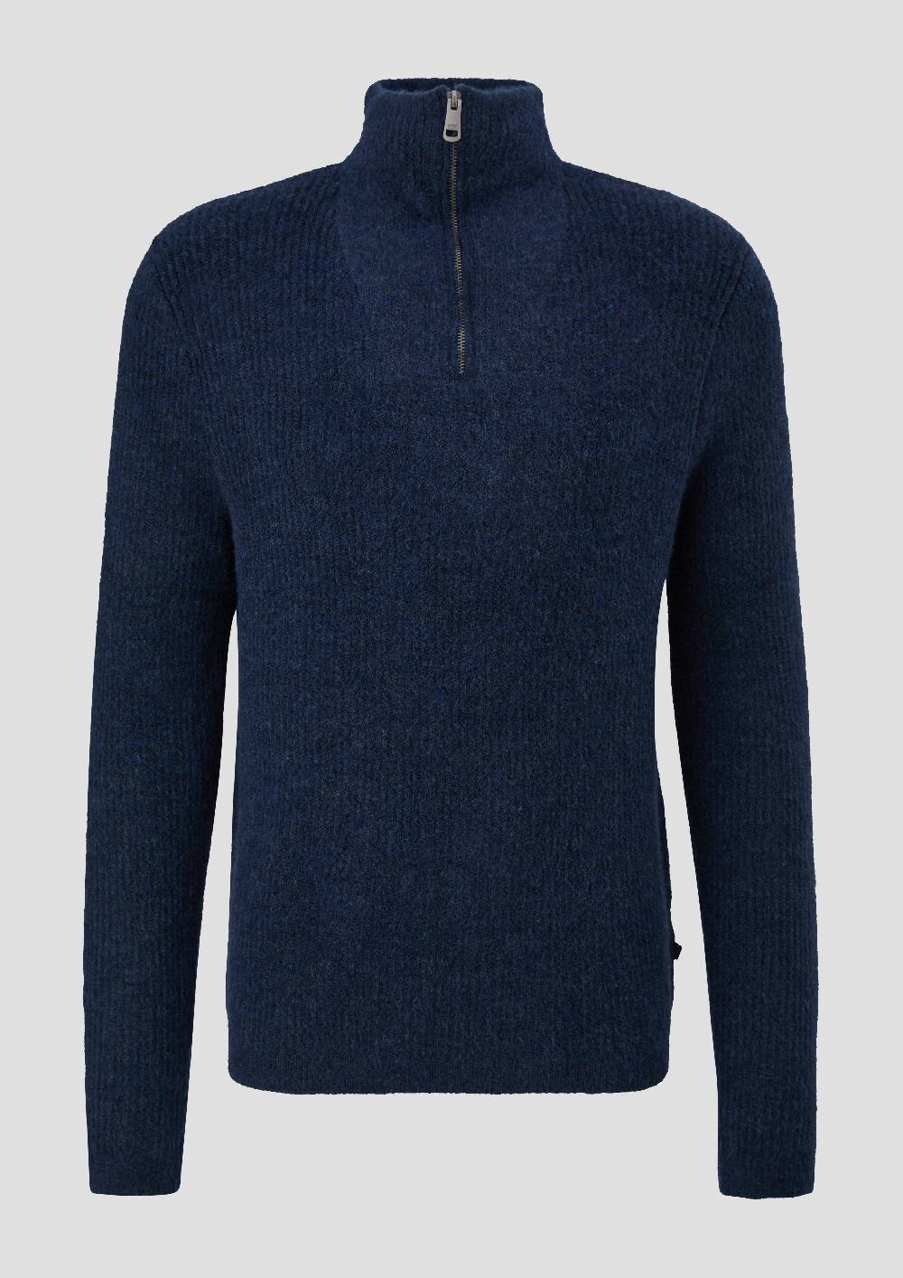 S.Oliver Strickpullover Mit Reißverschluss