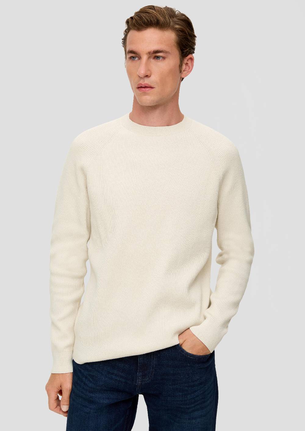 S.Oliver Strickpullover Mit Rippstruktur