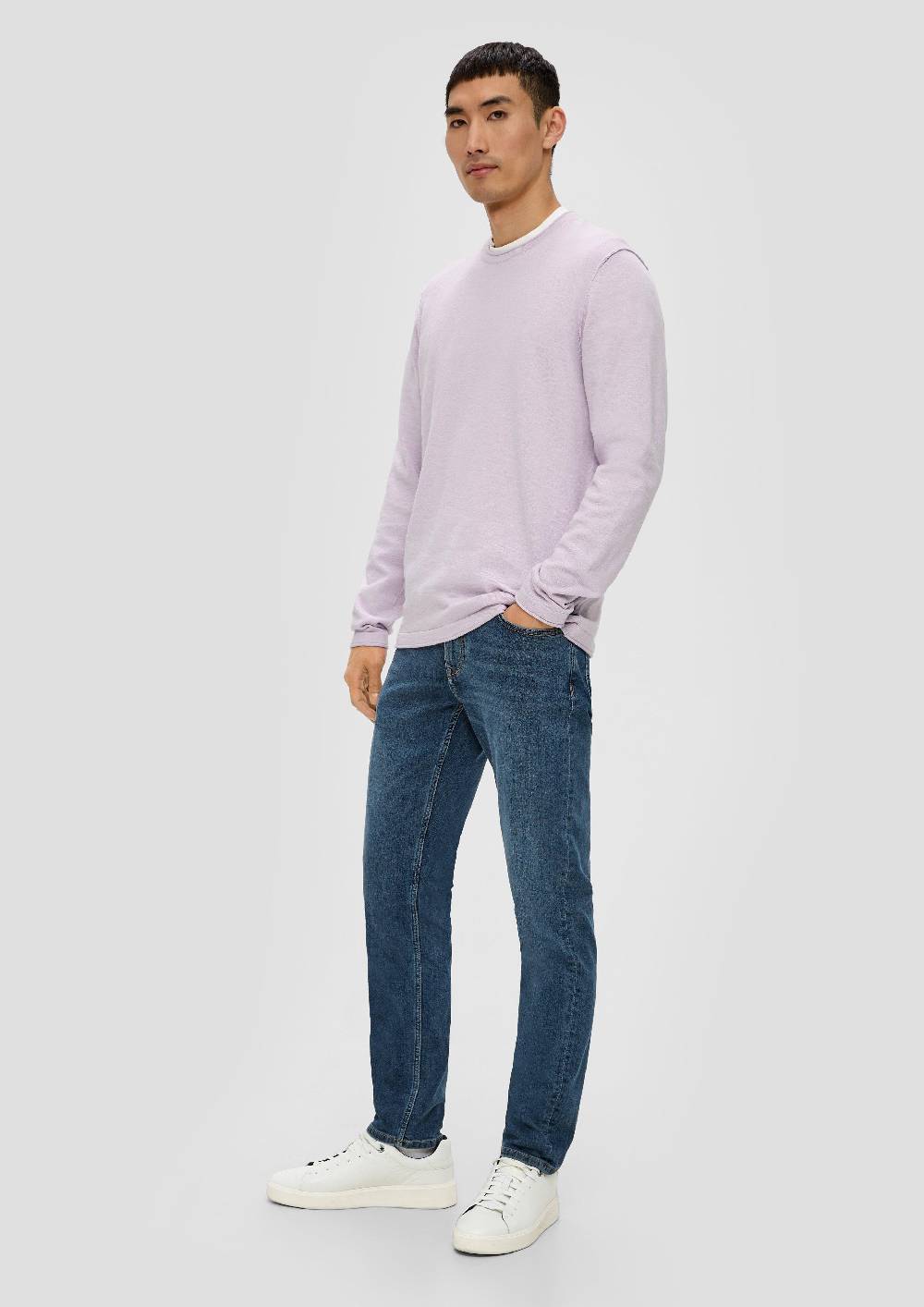 S.Oliver Strickpullover Mit Rollkante