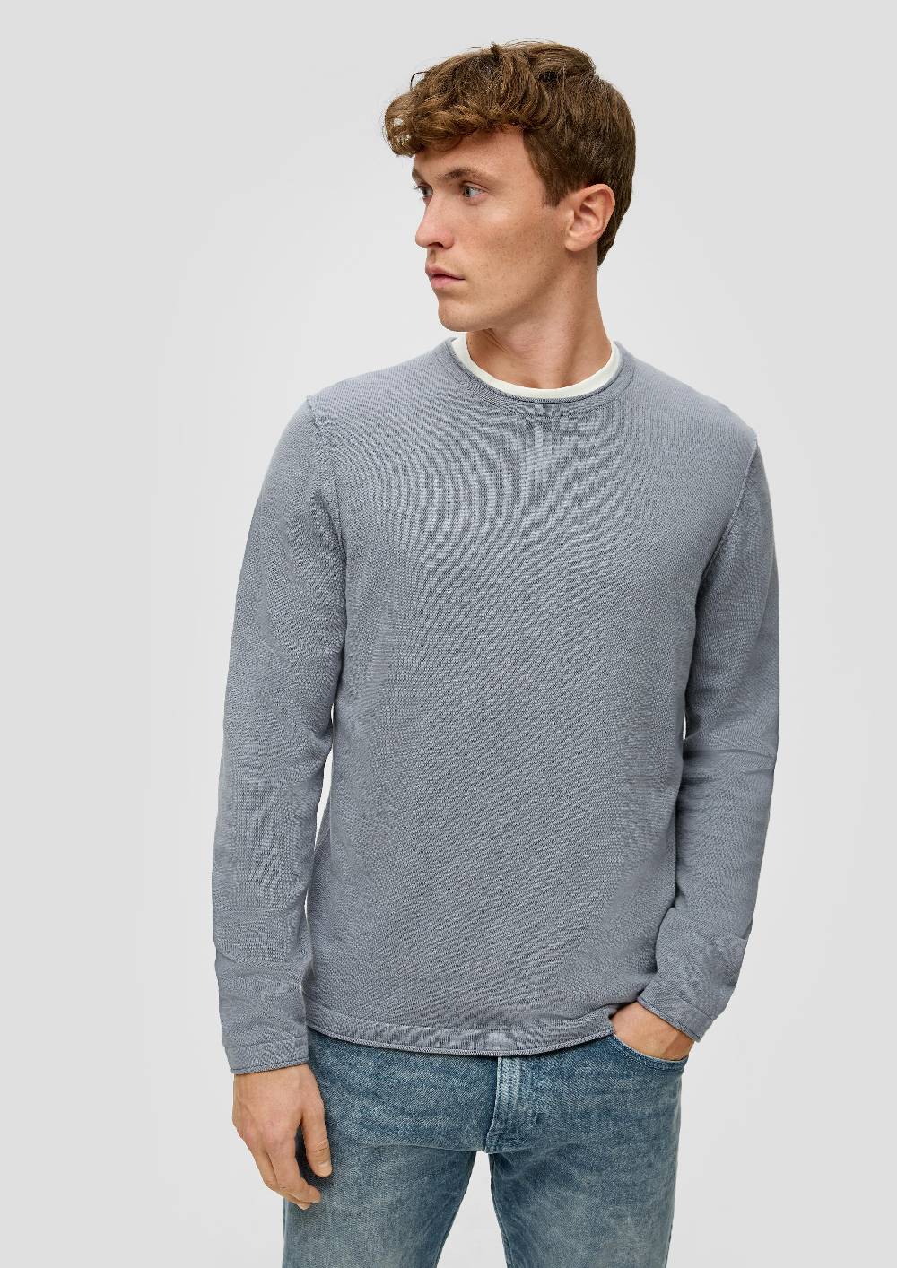 S.Oliver Strickpullover Mit Rollkante