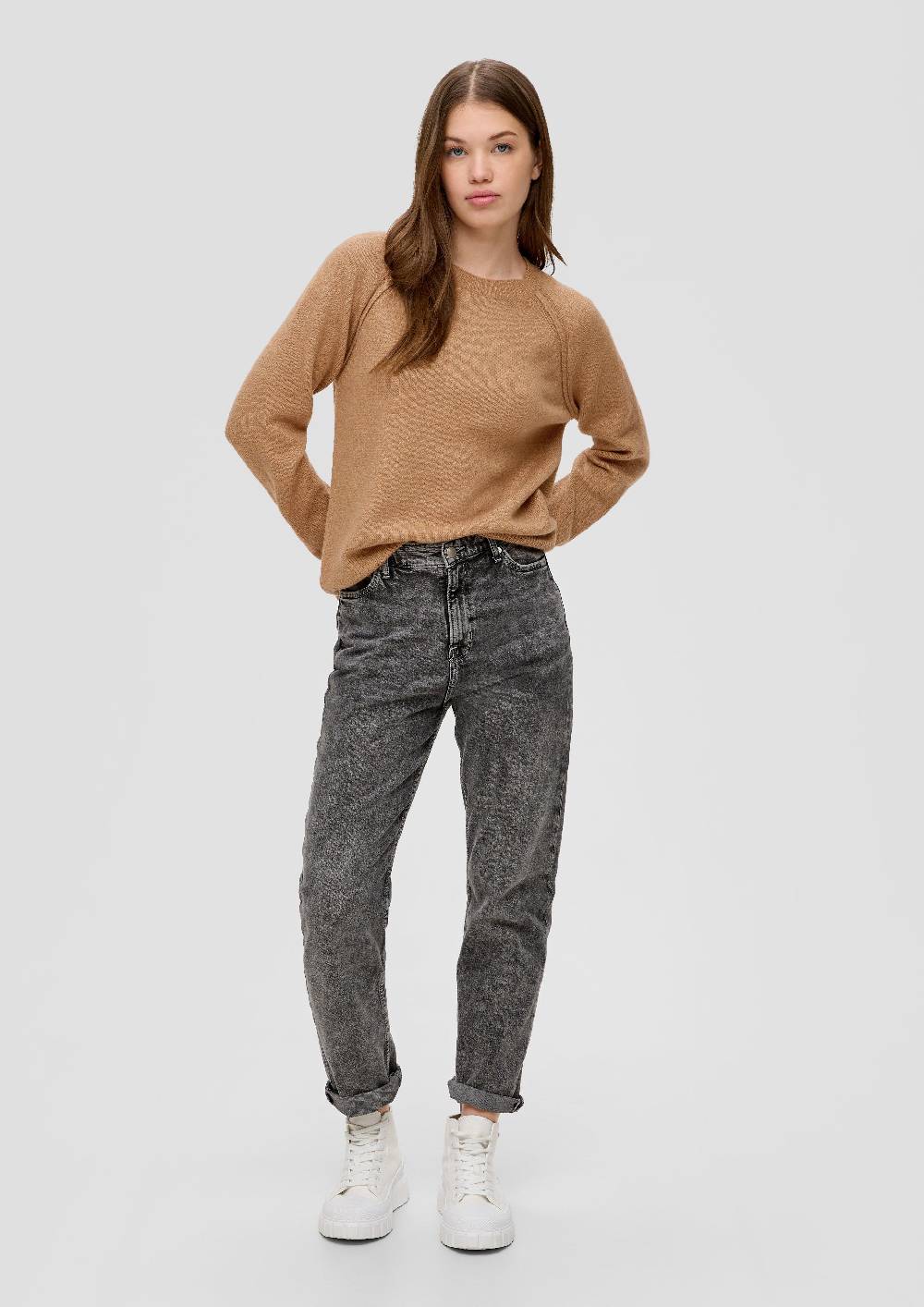 S.Oliver Strickpullover Mit Rollsaum