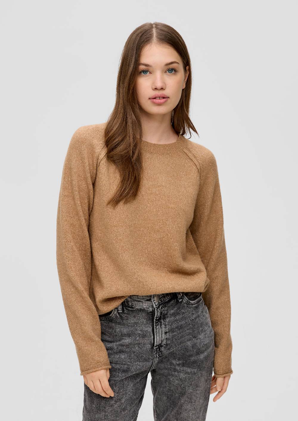 S.Oliver Strickpullover Mit Rollsaum