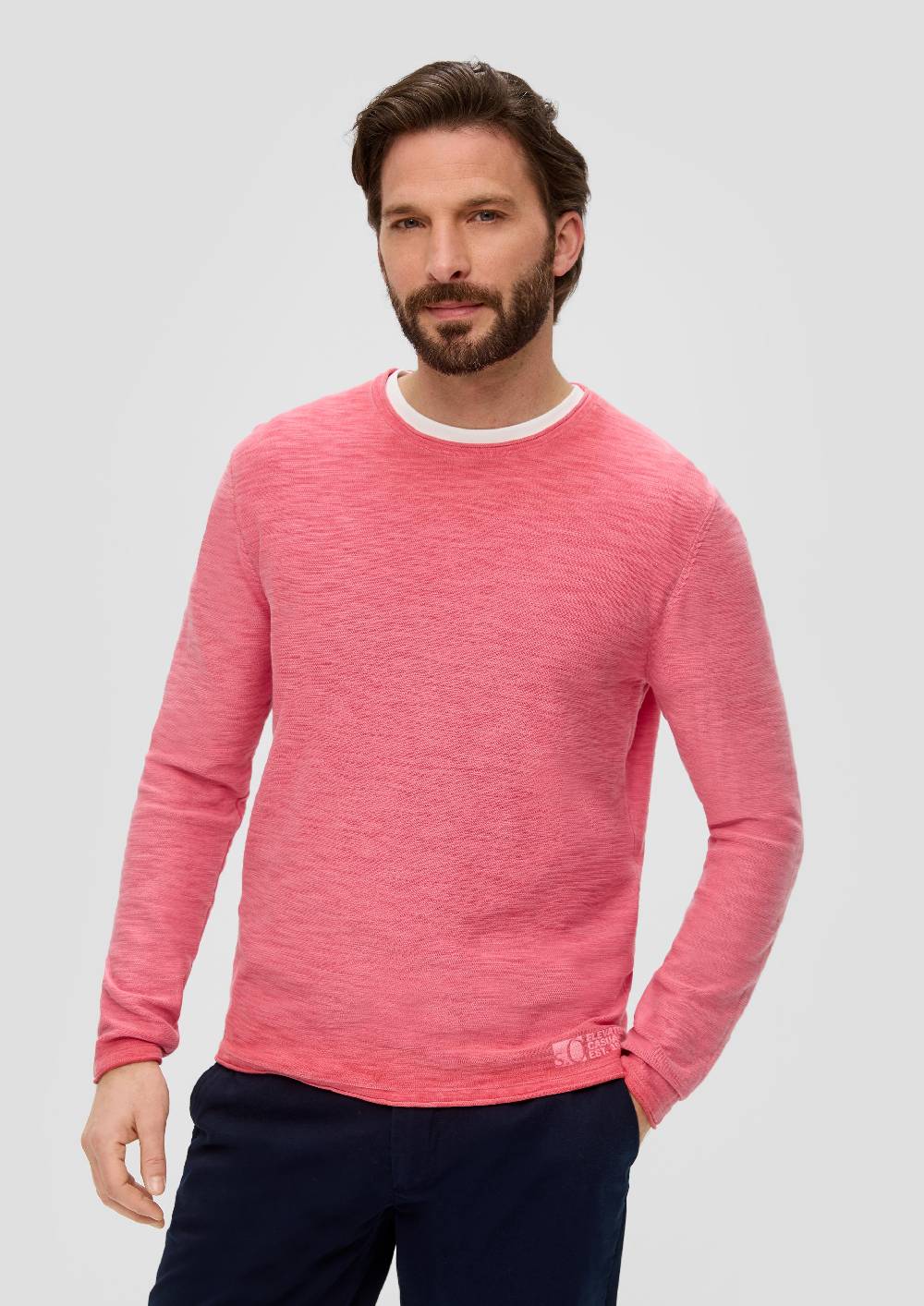 S.Oliver Strickpullover Mit Rollsaum