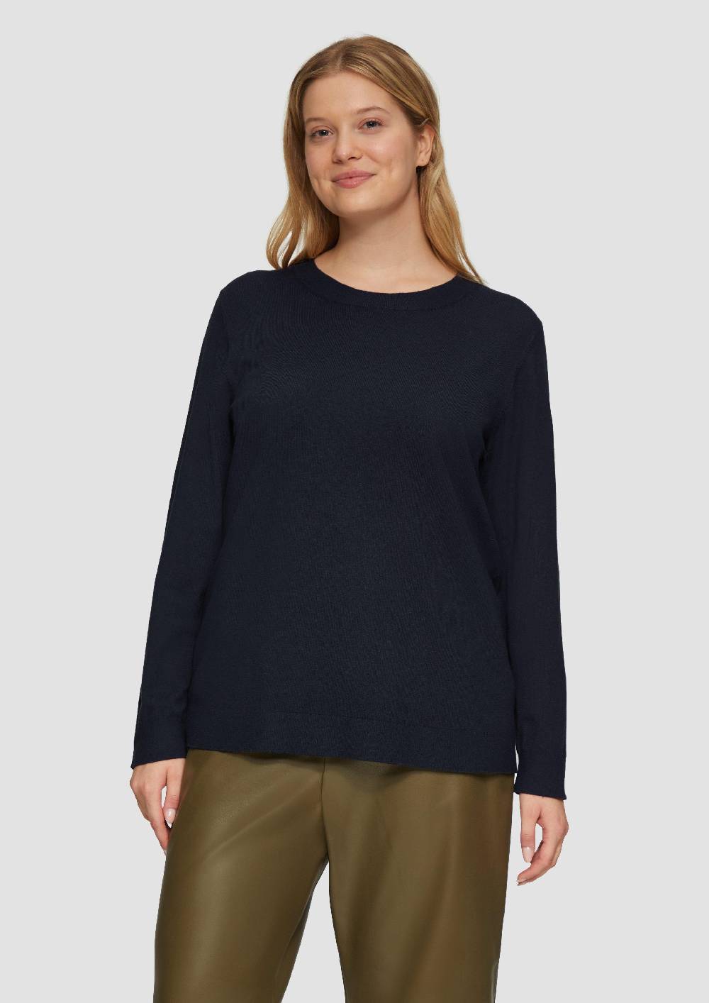 S.Oliver Strickpullover Mit Rundhalsausschnitt