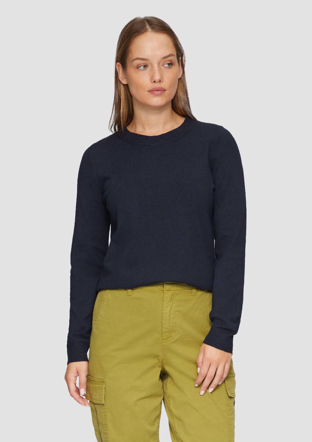 S.Oliver Strickpullover Mit Rundhalsausschnitt