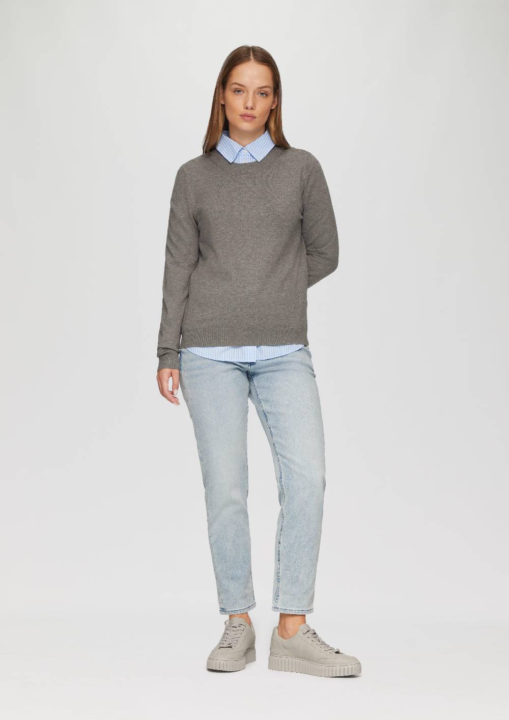 S.Oliver Strickpullover Mit Rundhalsausschnitt