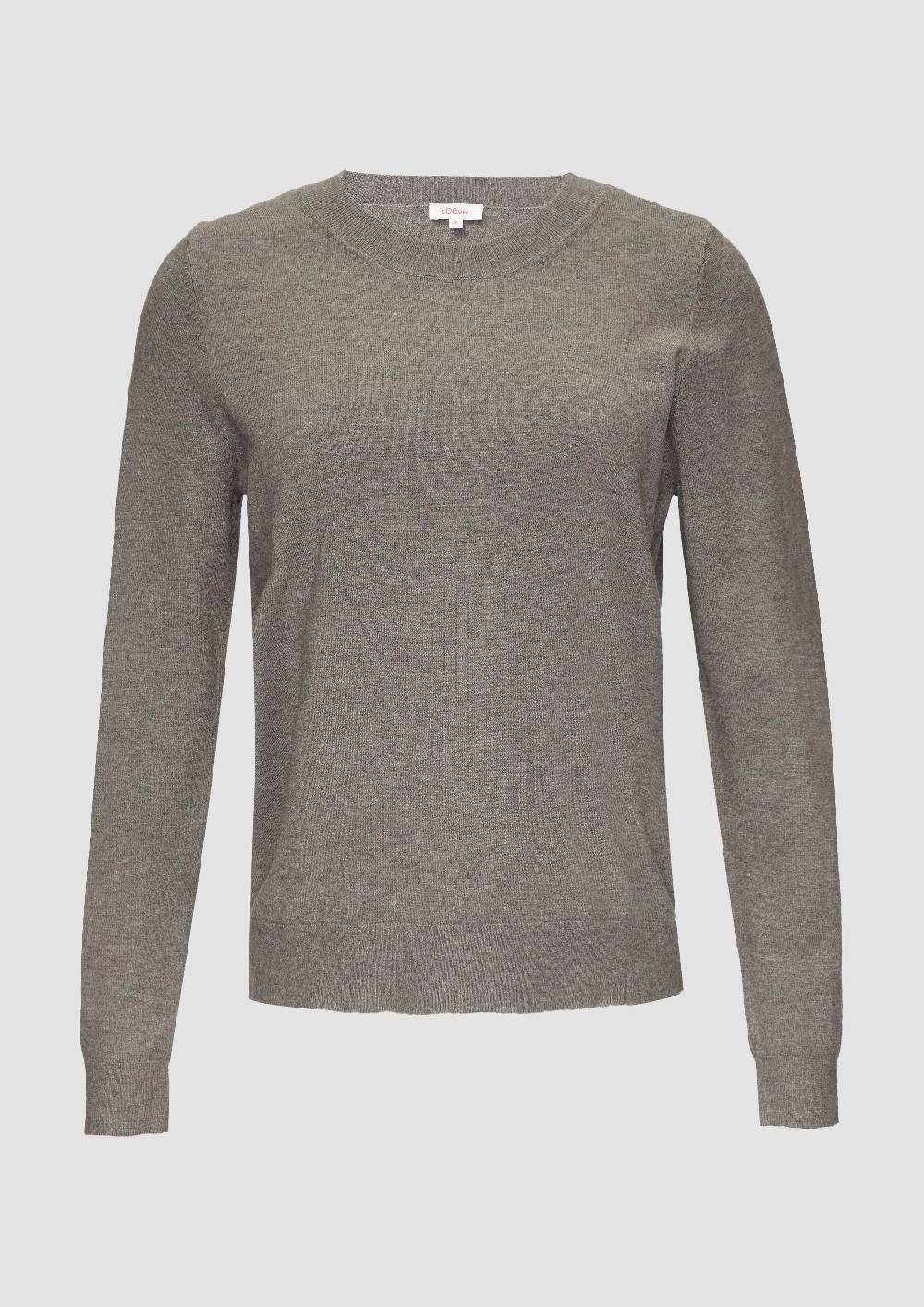 S.Oliver Strickpullover Mit Rundhalsausschnitt