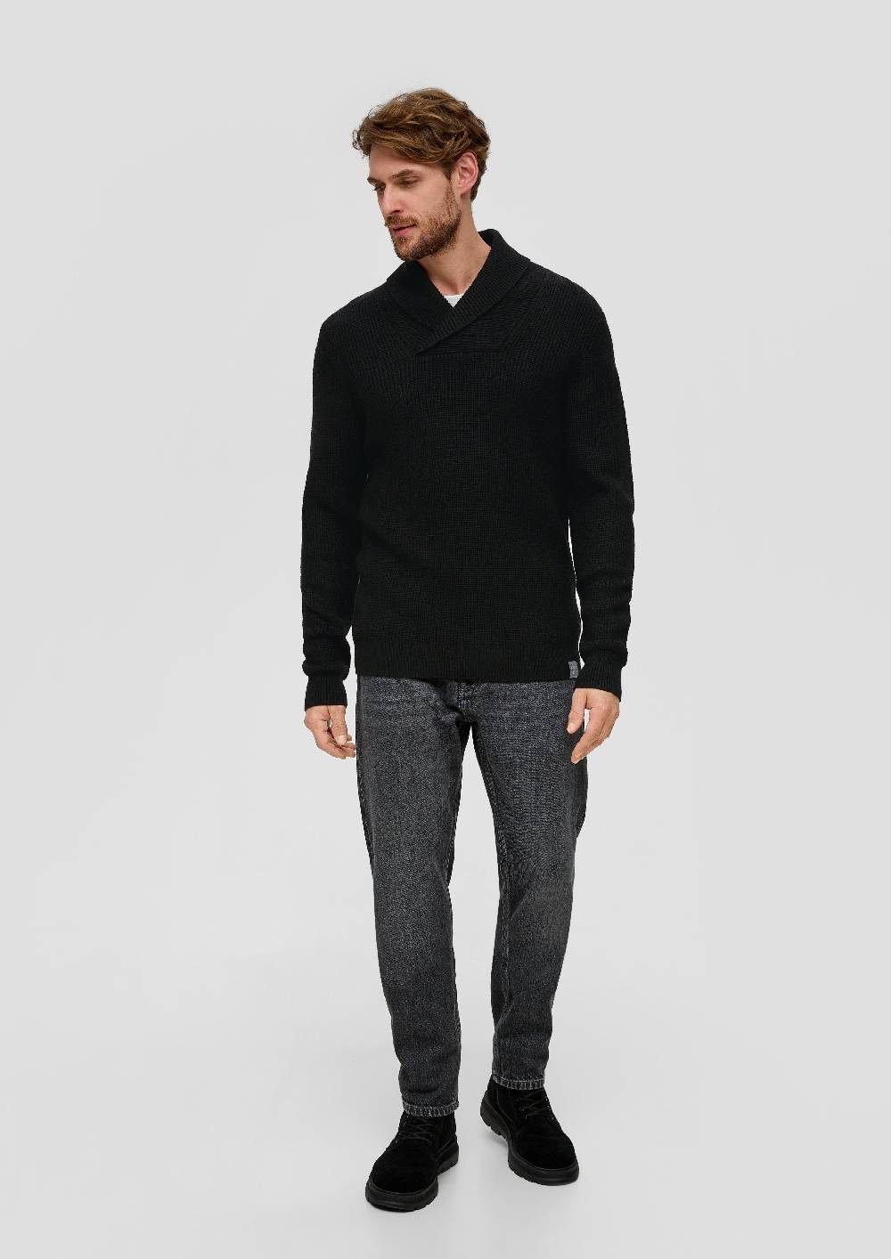 S.Oliver Strickpullover Mit Schalkragen