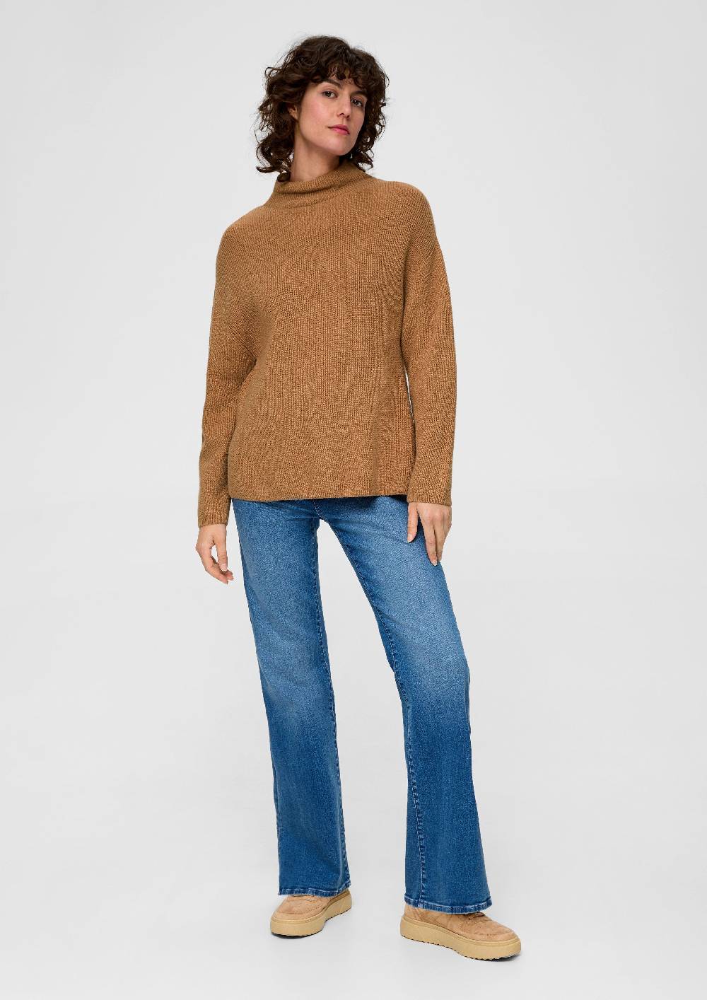 S.Oliver Strickpullover Mit Stehkragen