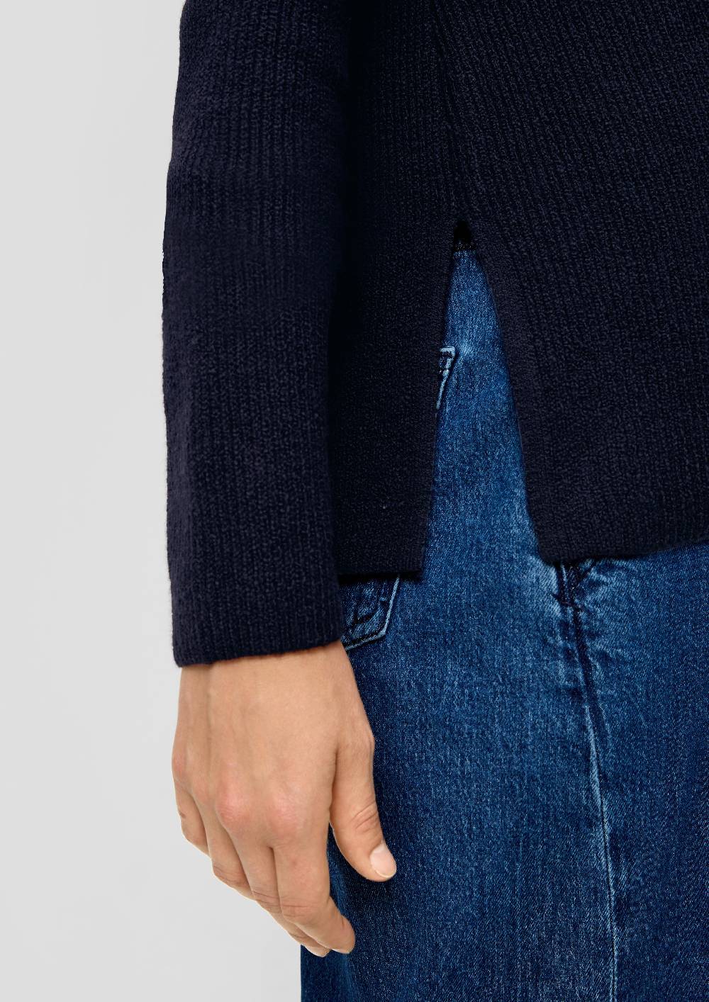 S.Oliver Strickpullover Mit Stehkragen