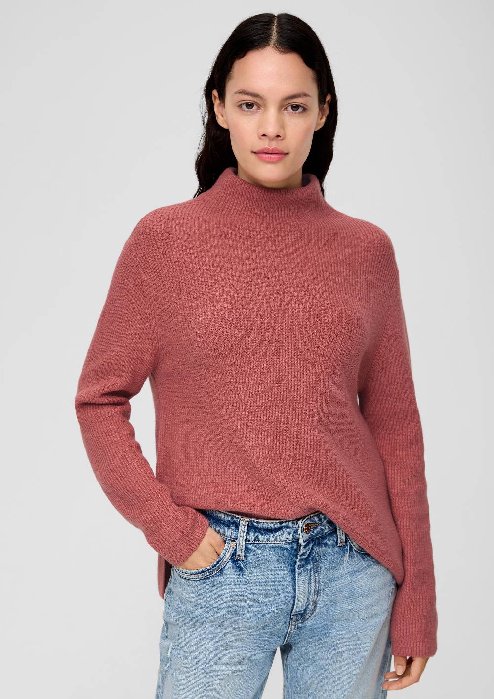 S.Oliver Strickpullover Mit Stehkragen