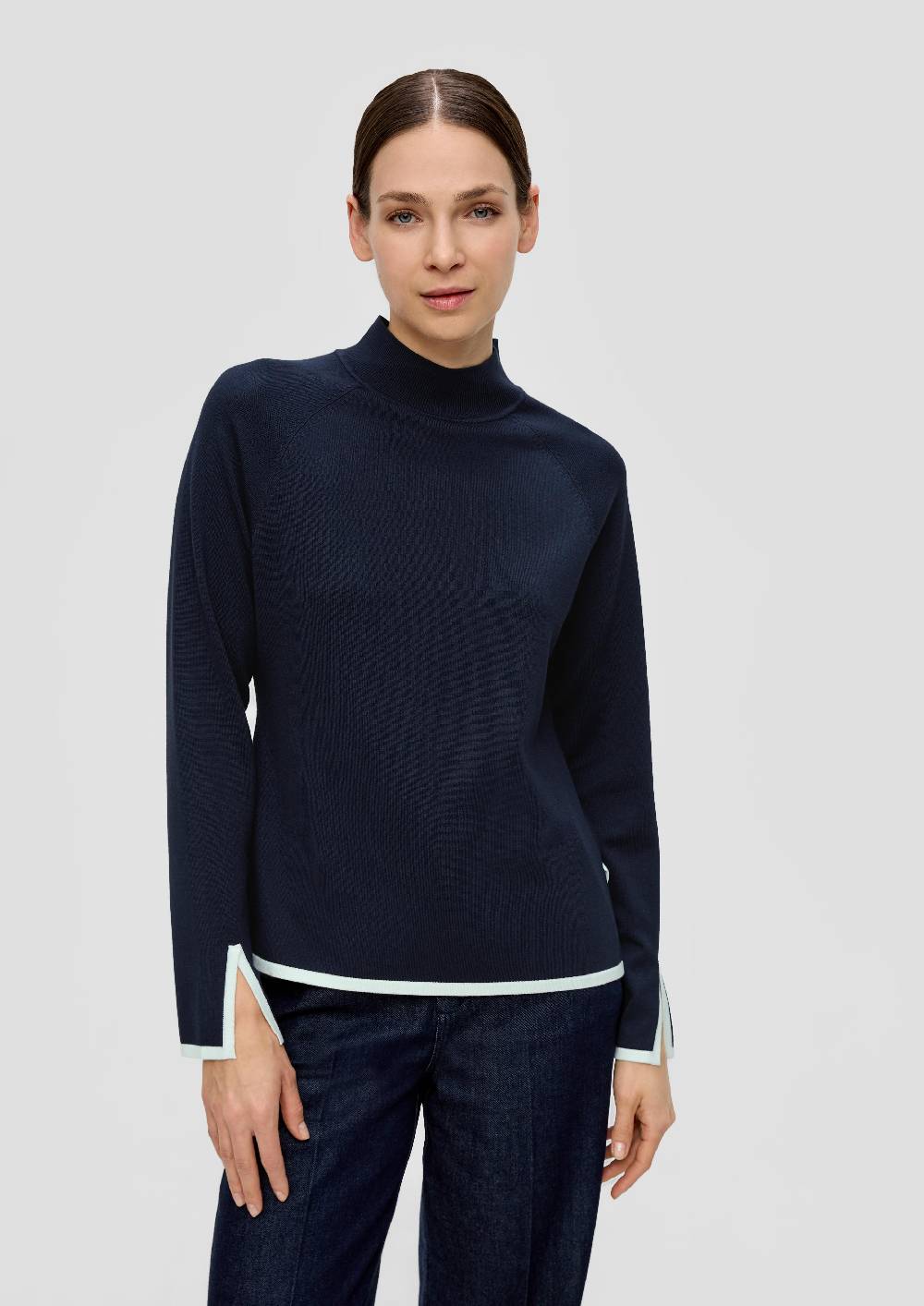 S.Oliver Strickpullover Mit Stehkragen
