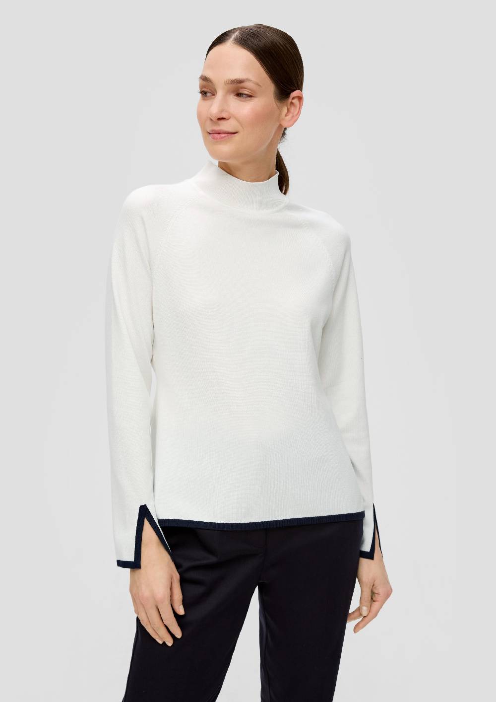 S.Oliver Strickpullover Mit Stehkragen