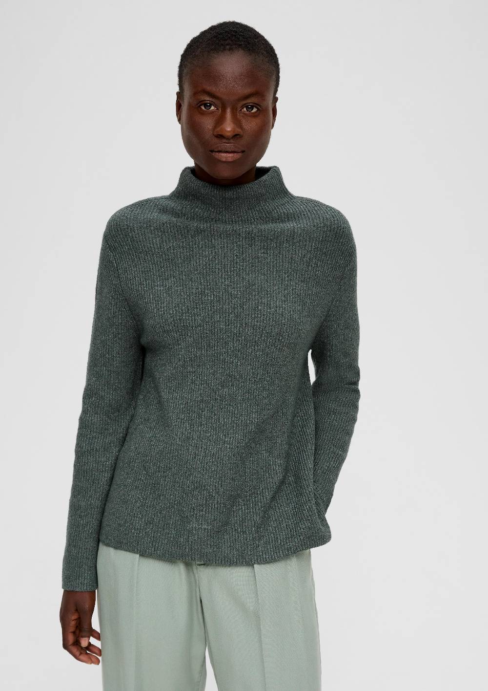 S.Oliver Strickpullover Mit Stehkragen