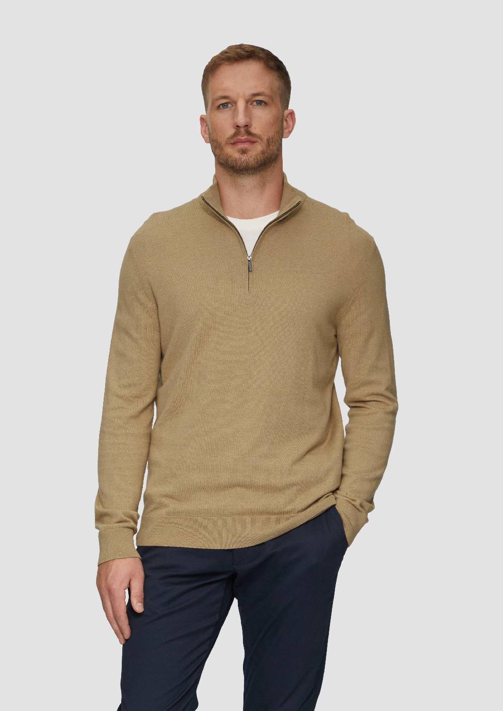 S.Oliver Strickpullover Mit Stehkragen